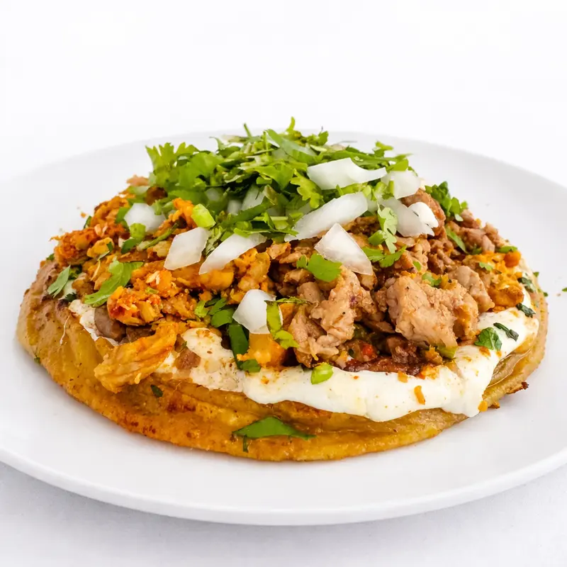 Sope de adobada con bisteck